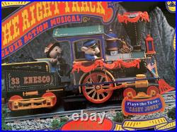 1991 Enesco ON THE RIGHT TRACK Deluxe Action Musical Train New NIB Casey Jones