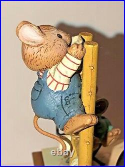 1991 Enesco Opening Night Deluxe Multi Action Musical Mice On Victrola Music Box