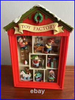 1991 Enesco Small World Of Music Santa's Toy Factory Music Box (Rare)