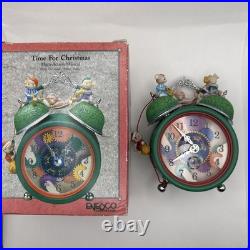 1991 Enesco TIME FOR CHRISTMAS Animated Mice Music Box SILVER BELLS Vintage