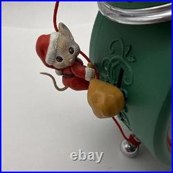 1991 Enesco TIME FOR CHRISTMAS Animated Mice Music Box SILVER BELLS Vintage