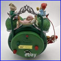 1991 Enesco TIME FOR CHRISTMAS Animated Mice Music Box SILVER BELLS Vintage