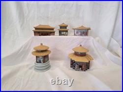 1991 The Palace Museum Forbidden City 5 Porcelain Music Box Collection