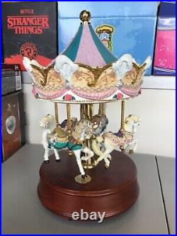 1992 San Francisco Music Box Company 4 Horse Carousel Limited Edition Works