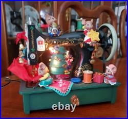 1993 Enesco Homespun Holidays Sewing Machine Music Box MINT