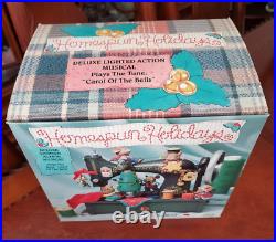 1993 Enesco Homespun Holidays Sewing Machine Music Box MINT