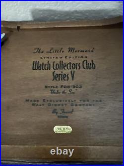 1995 Ltd. Ed. Disney Watch Collectors Club Series V Ariel Watch Music Box NEW
