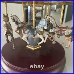 1995 San Francisco Music Box Company 6 Horse Carousel Limited Edition Broken