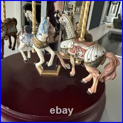 1995 San Francisco Music Box Company 6 Horse Carousel Limited Edition Broken