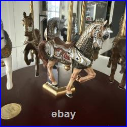 1995 San Francisco Music Box Company 6 Horse Carousel Limited Edition Broken