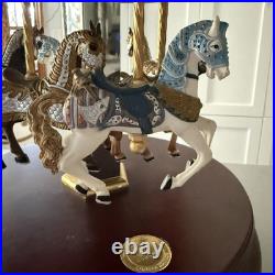 1995 San Francisco Music Box Company 6 Horse Carousel Limited Edition Broken