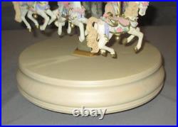 1997 San Francisco Music Box Les Fleurs d' Amour 6 Horse Carousel Waltz Flowers