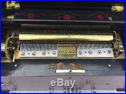 19th C. SWISS INLAID ROSEWOOD BREMOND REED ORGAN CYLINDER MUSIC BOX