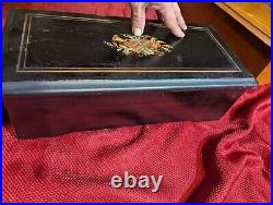 19th CENTURY JEROME THIBOUVILLE-LAMY 6 TUNE MUSIC BOX WORKS See VIDEO