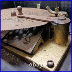 19th Century Oldest Music Box Disc-Type Wind-Up Includes 1 disc Antuque Rare