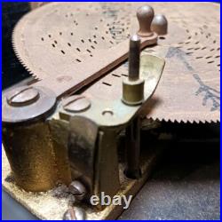 19th Century Oldest Music Box Disc-Type Wind-Up Includes 1 disc Antuque Rare