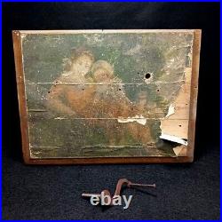 19th Century Oldest Music Box Disc-Type Wind-Up Includes 1 disc Antuque Rare