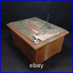 19th Century Oldest Music Box Disc-Type Wind-Up Includes 1 disc Antuque Rare