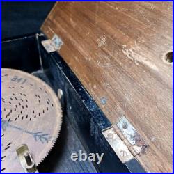 19th Century Oldest Music Box Disc-Type Wind-Up Includes 1 disc Antuque Rare