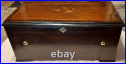 19th Century Swiss Cylinder Music Box with Bells and Drum 19th Century Swiss Cylinder Music Box with Bells and Drum
