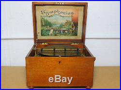 19th Century Symphonion Music Box in Excellent Works Condition with 2 Records