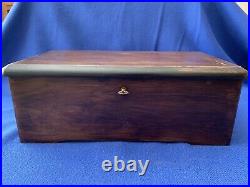 19th Century Victorian Mermod Freres Swiss Cylinder Wood Music Box 6 Songs Works