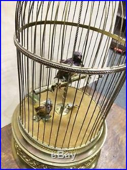 19th c. BONTEMS FRENCH AUTOMATON DOUBLE SINGING BIRD CAGE MUSIC BOX, 21 TALL