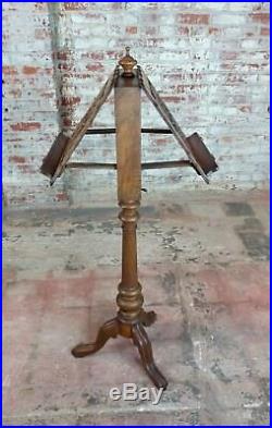 19th c. Beautiful Victorian Walnut Double Music Stand-1860s