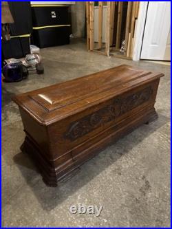 19thC Antique Victorian 10 Song Marquetry Inlay Wood Swiss Music Box