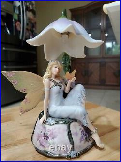 (2)lena Liu Enchanting Violet Enchanted Gardens Music Box Illuminated Fairy