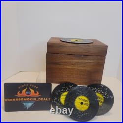 20 Swiss Thorens 4½ Music Discs And Wooden Storage Box 20 Swiss Thorens 4½ Music Discs And Wooden Storage Box