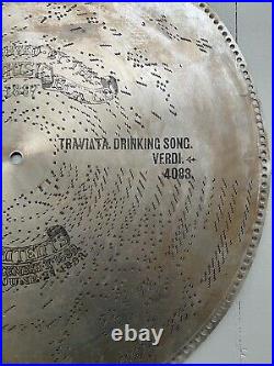 27 Regina Music Box Disc Record, Traviata Drinking Song, 4083