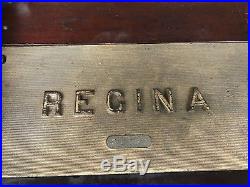 27 Regina Orchestral Mahogany Folding Top Disc Music Box With Original Cabinet