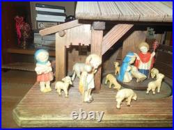 3 Anri Ferrandiz Carved Figures, Thorens Music Box Plays Silent Night