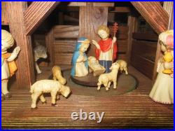 3 Anri Ferrandiz Carved Figures, Thorens Music Box Plays Silent Night