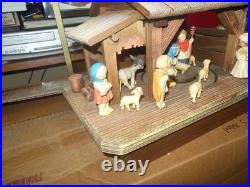 3 Anri Ferrandiz Carved Figures, Thorens Music Box Plays Silent Night