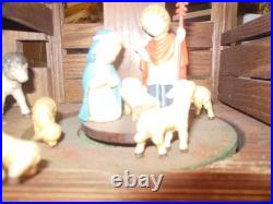 3 Anri Ferrandiz Carved Figures, Thorens Music Box Plays Silent Night