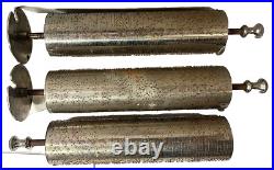 3 Mermod Freres Interchangeable Music Box Cylinders 7-1/2 Forte Piccolo