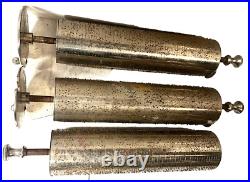 3 Mermod Freres Interchangeable Music Box Cylinders 7-1/2 Forte Piccolo