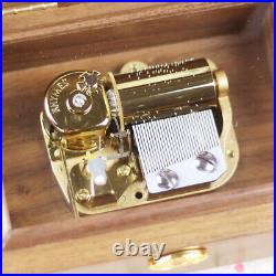 30 Note Walnut Wood Wind Up Music Box Rainbow Connection