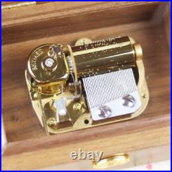 30 Note Walnut Wooden Wind Up Music Box Clair De Lune Debussy