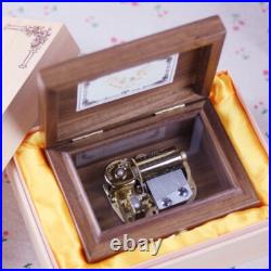 30 Note Walnut Wooden Wind Up Music Box Eternal Flame