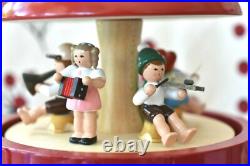 $300 VTG Erzgebirgische Revolving ITS A SMALL WORLD Apple Christmas Music Box