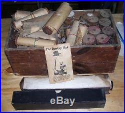 4 ANTIQUE HAND CRANK ROLLER ORGANs WITH extra rolls and cobbs