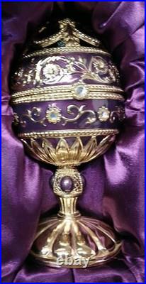 5 Jane Seymour Rotating Egg Music Box 7white Blue Red Purple Green See Pics