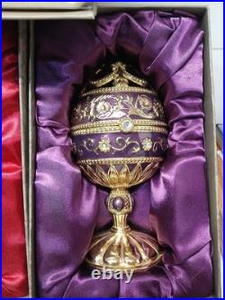 5 Jane Seymour Rotating Egg Music Box 7white Blue Red Purple Green See Pics