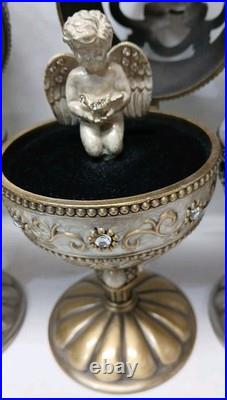 5 Jane Seymour Rotating Egg Music Box 7white Blue Red Purple Green See Pics