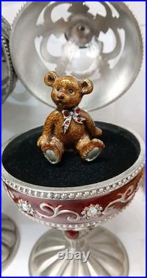 5 Jane Seymour Rotating Egg Music Box 7white Blue Red Purple Green See Pics