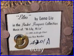 5 Pc Collection WithCOA Lena Liu Basket Bouquets Collection Flowers Music Box Work