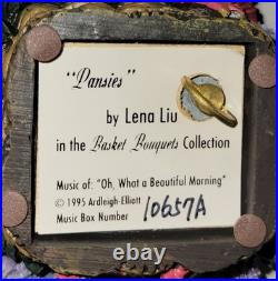 5 Pc Collection WithCOA Lena Liu Basket Bouquets Collection Flowers Music Box Work